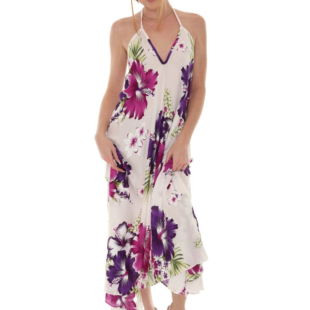 Floral Halter Sleeveless Dress